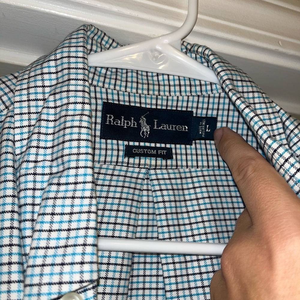 Mens large polo ping sleeve button down